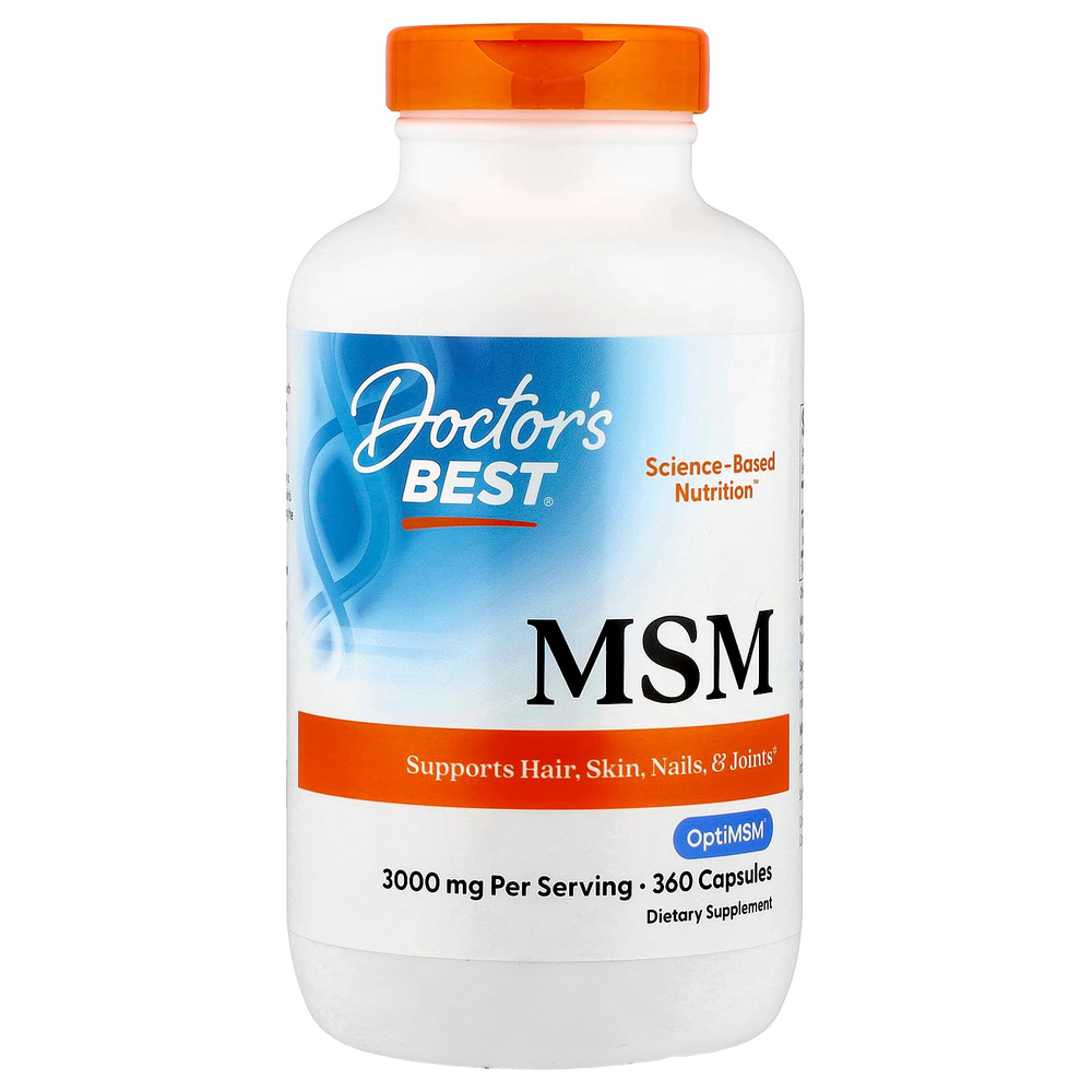 Doctor's Best, МСМ с OptiMSM®, 360 капсул (1000 мг в 1 капсуле)