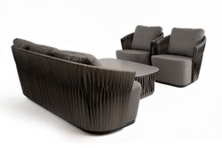 "Флоренция" лаунж-зона из искусственного ротанга, цвет графит