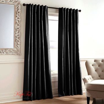 Шторы бархат Royal (чёрный)