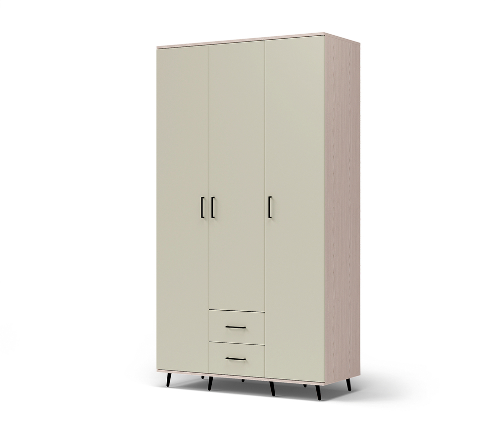 Шкаф 3-створчатый "АРТИ" с 2 ящиками на ножках