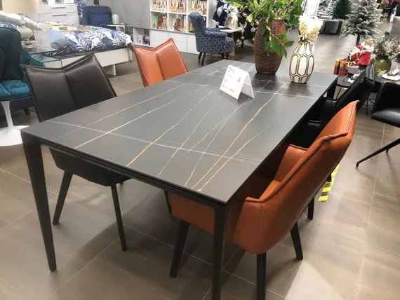 Стол Halden 160х90 см черная керамика