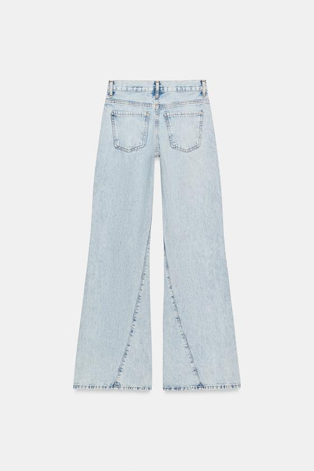 ZARA ДЖИНСЫ RELAXED-FLARE С НИЗКОЙ ПОСАДКОЙ — ZW COLLECTION, ГОЛУБОЙ