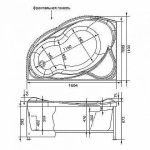 Акриловая ванна Aquanet Jamaica 160x110 с к/с