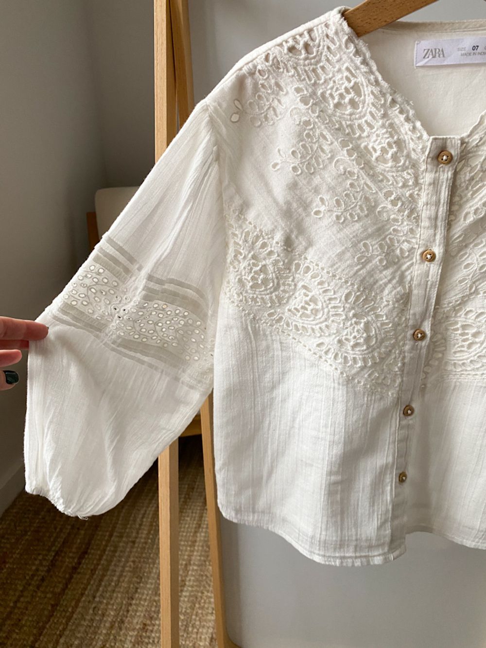 Хлопковая блузка Zara, 122