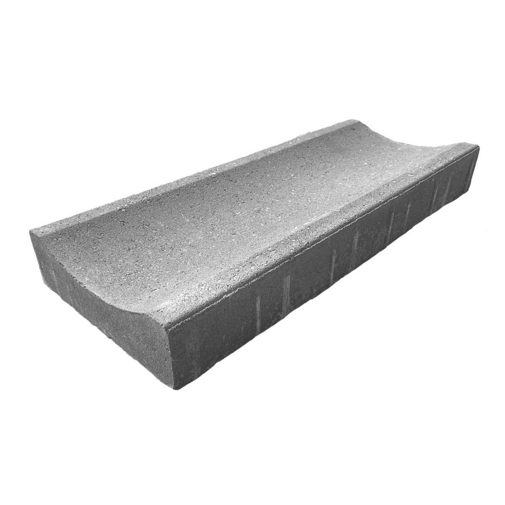 Лоток бетонный тротуарный гладкий серый ЛТ 50.20.6