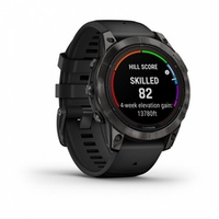 Смарт часы Garmin Fenix 7 Pro Sapphire Solar титановый угольно-серый DLC с черным ремешком