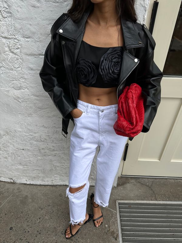 Джинсы MOM с дырками