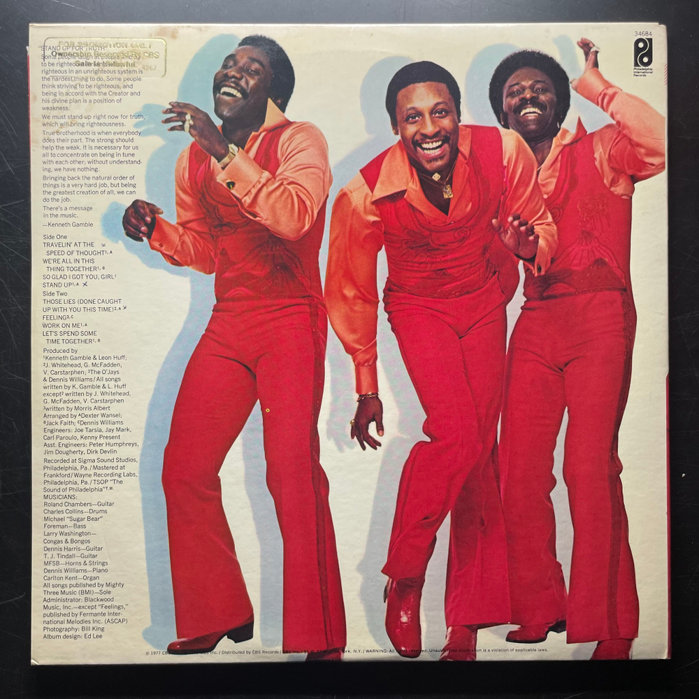 The O'Jays ‎– Travelin' At The Speed Of Thought (США 1977г.)