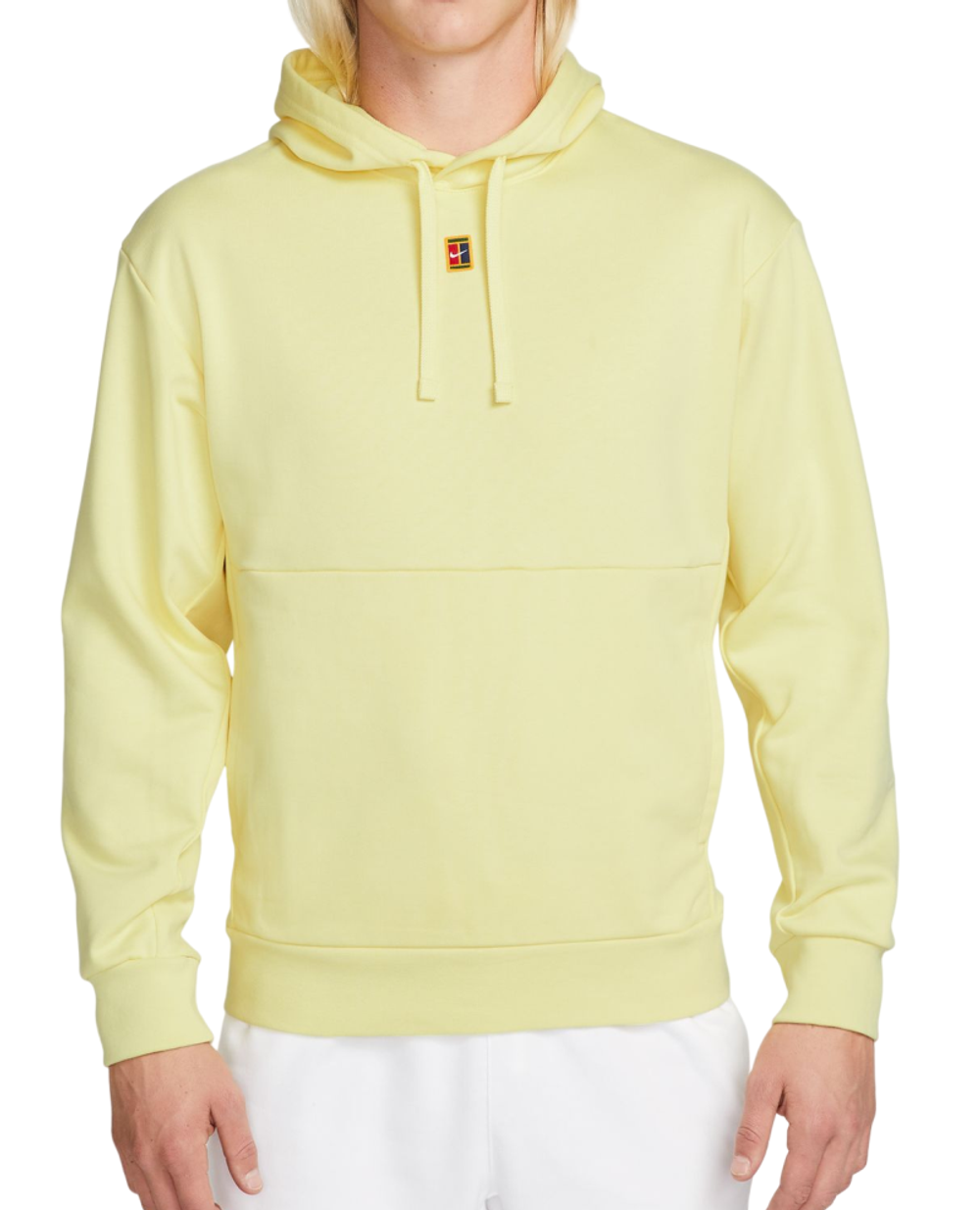Мужская теннисная кофта Nike Court Fleece Tennis Hoodie - lemon chiffon