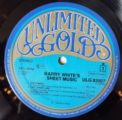 Винтажная виниловая пластинка LP Barry White Sheet Music (Holland 1980)