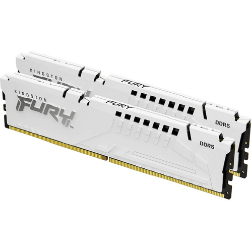 Модуль памяти DIMM DDR5 32Gb, 6000Mhz, 2x16Gb, Kingston FURY Beast White (KF560C30BWK2-32)