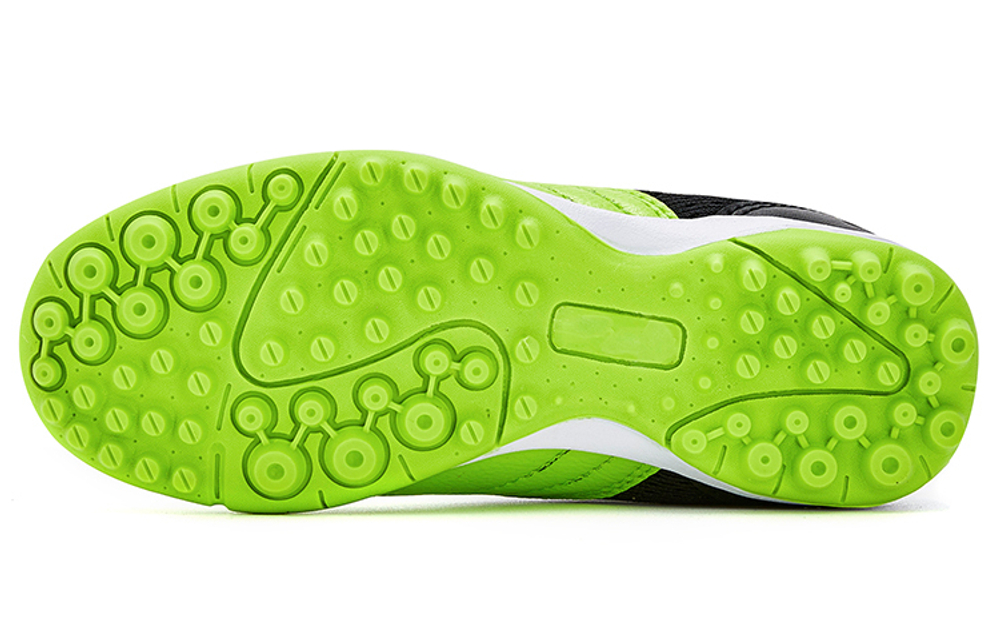 Children's JOMA Homer round head lace-up TF non-slip wear-resistant low-top football shoes green and black