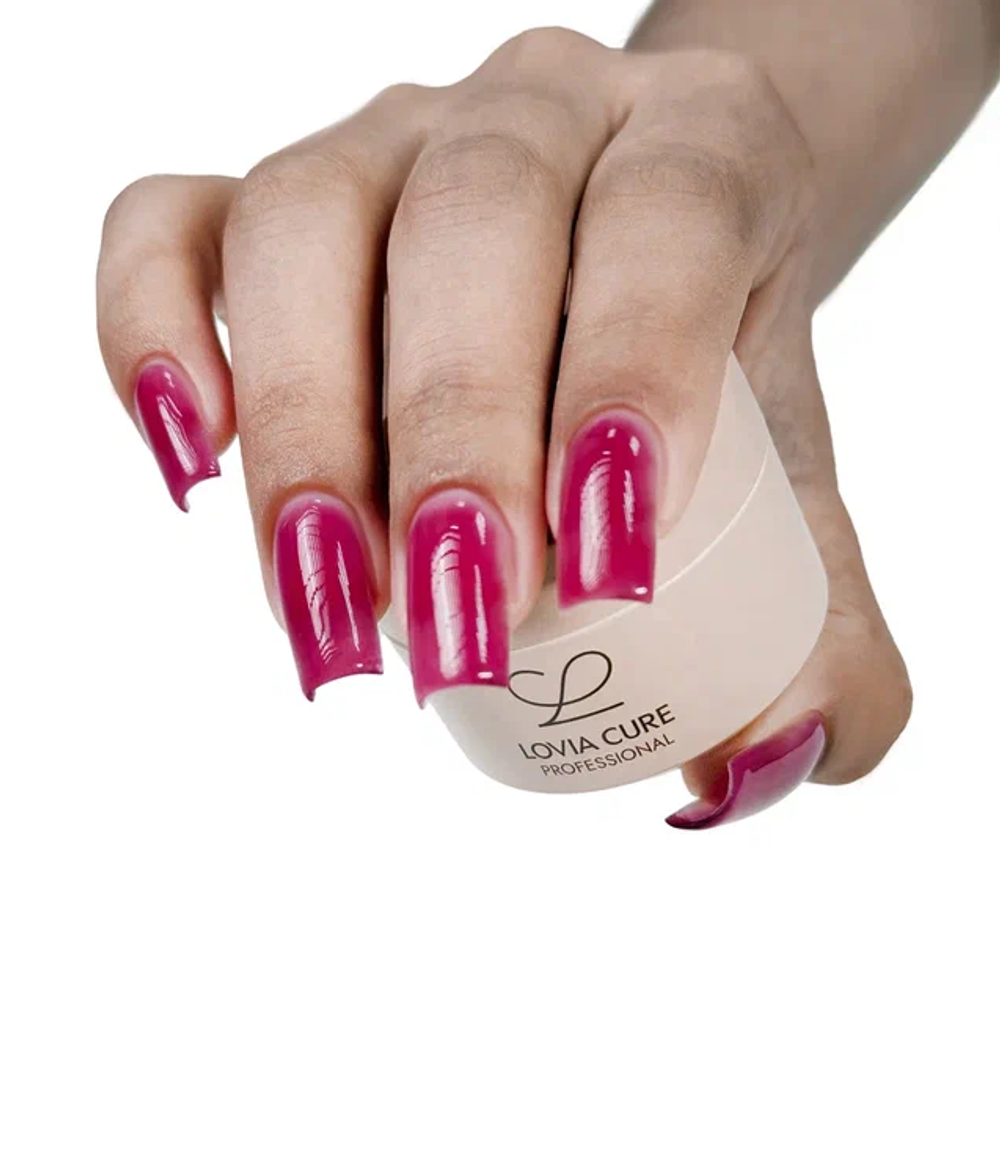 Lovia Cure Builder Gel Vitrage Burgundy - Гель моделирующий Бордовый, 15 мл2