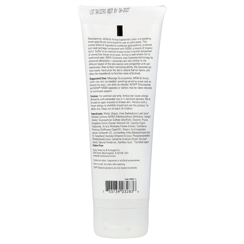 NOW Foods, Solutions, глюкозамин, МСМ и арника, липосомный лосьон, 237 мл (8 жидк. унций)
