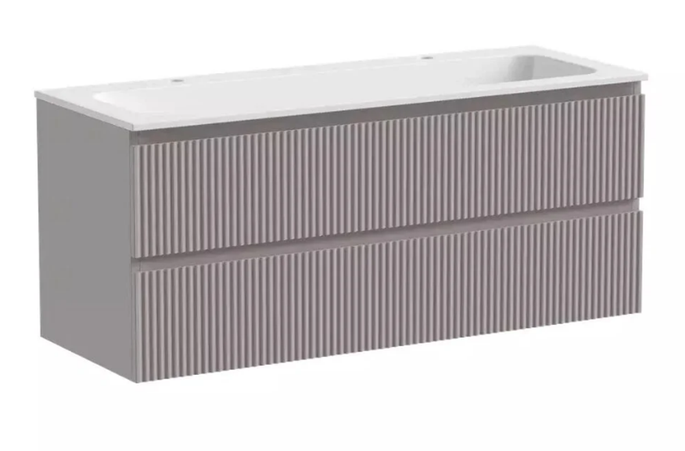 Тумба подвесная SANCOS Snob R 1195х445х500, c двумя ящиками оснащенными доводчиками, Doha Soft, арт.SNR120SM