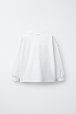 ZARA ФУТБОЛКА С ПРИНТОМ «САНТА-КЛАУС», БЕЛЫЙ