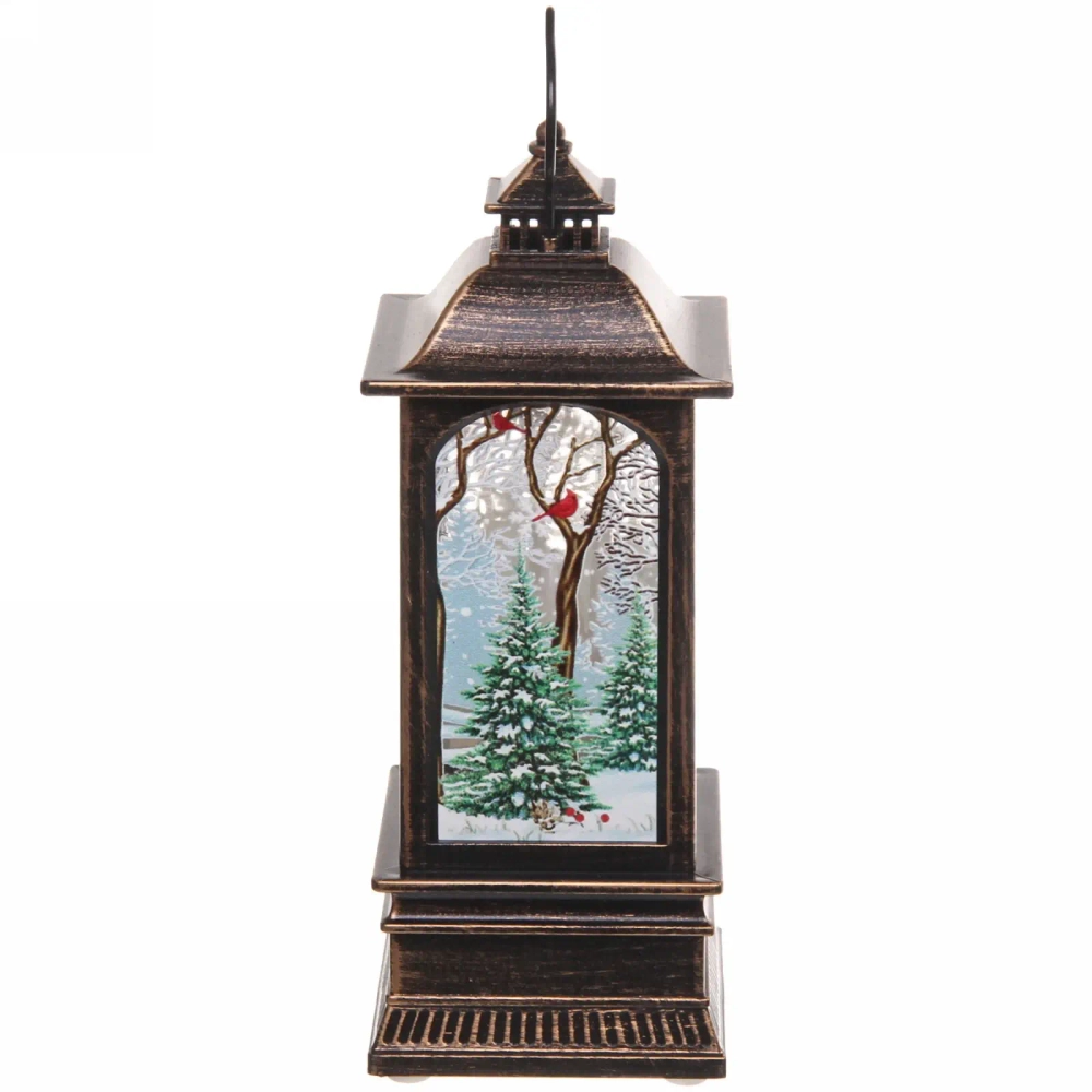 Сувенир с подсветкой «Фонарь с сказочным Дедом Морозм» 5.5*5.5*12.5 см (3хAG13)