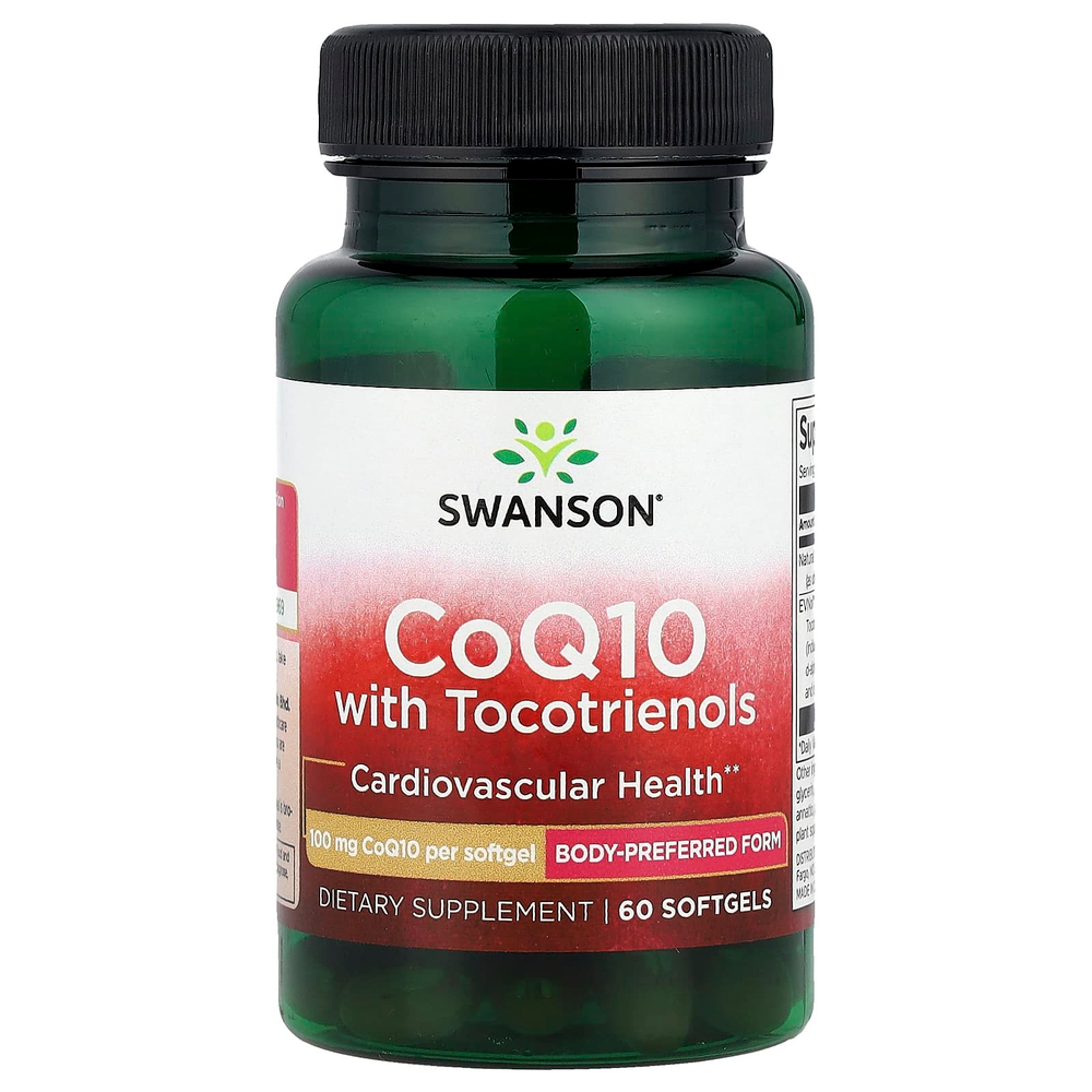 Swanson, Коэнзим Q10 с токотриенолами, 60 мягких таблеток