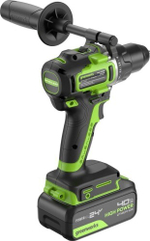Дрель-шуруповерт аккумуляторная GREENWORKS GD24DD90 24V, 2 АКБ 4Ач и ЗУ 3707507CUD