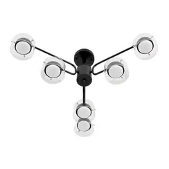 8349/6C COMFI черный/прозрачный, металл/стекло Светильник потолочный LED GX53 6*7W 220V NATALINA