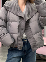 Пуховик Knitty серый