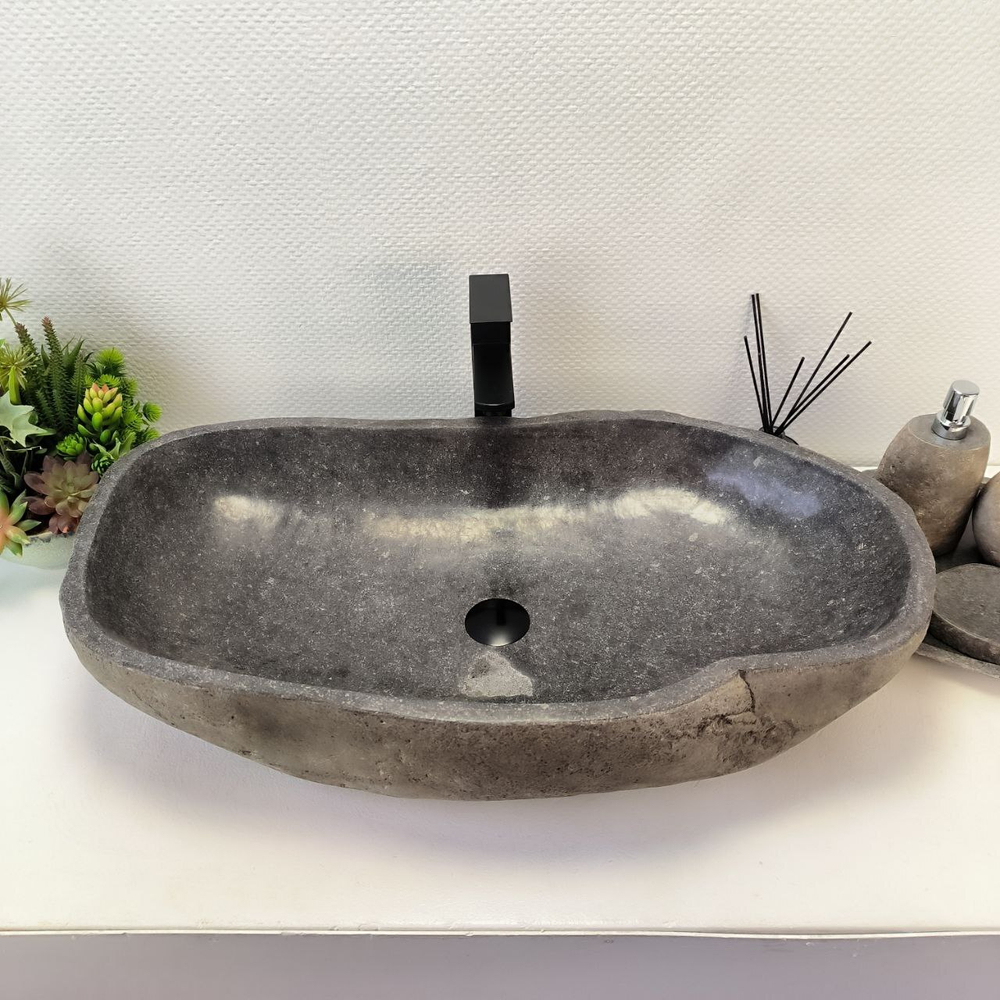 Раковина из речного камня RS-63536 (80*45*16) 0125