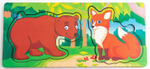 Вкладыш многоуровневый "Медведь и лиса"