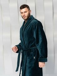 Халат мужской CODY без капюшона Морская волна "Polens"