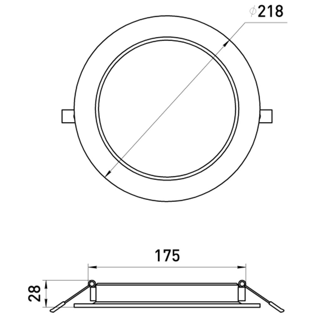 Светильник светодиодный встраиваемый ЭРА LED 17-24-6K круглый 24Вт 6500K | Downlight