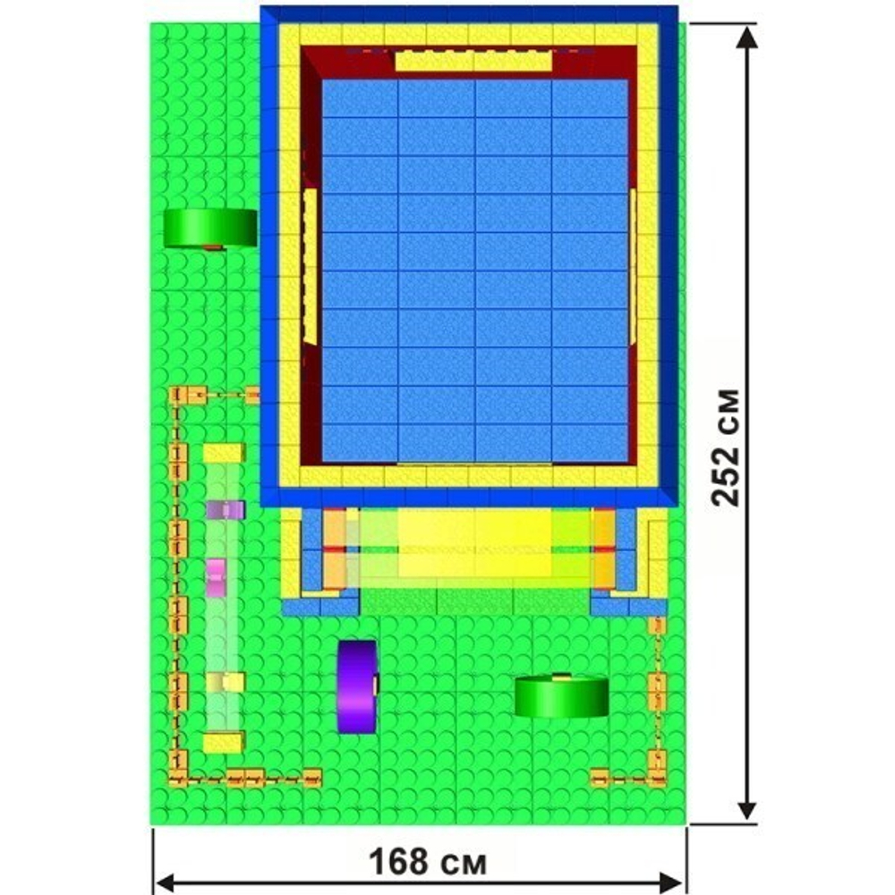 Большой конструктор LK Домик GB10 L на платформе 28х42, для детей 5-12 лет