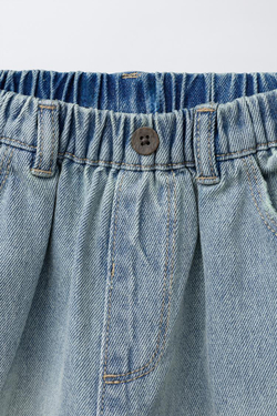 ZARA ДЖИНСЫ BALLOON OVERDYE, СИНИЙ