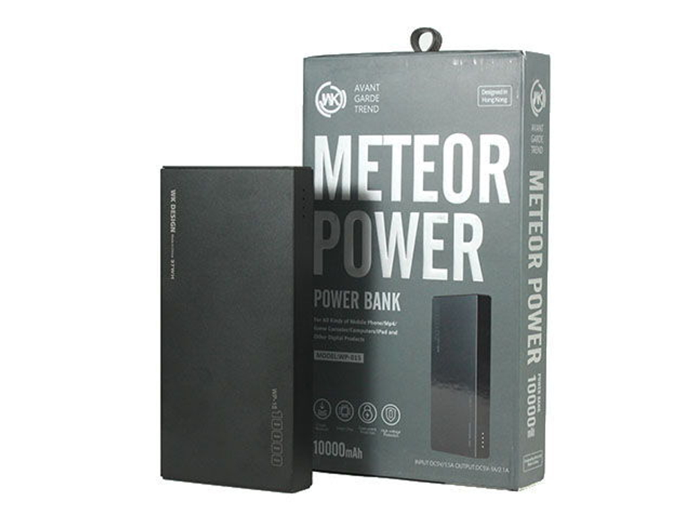 Портативный аккумулятор WK Meteor WP-015 10000 mAh (черный)