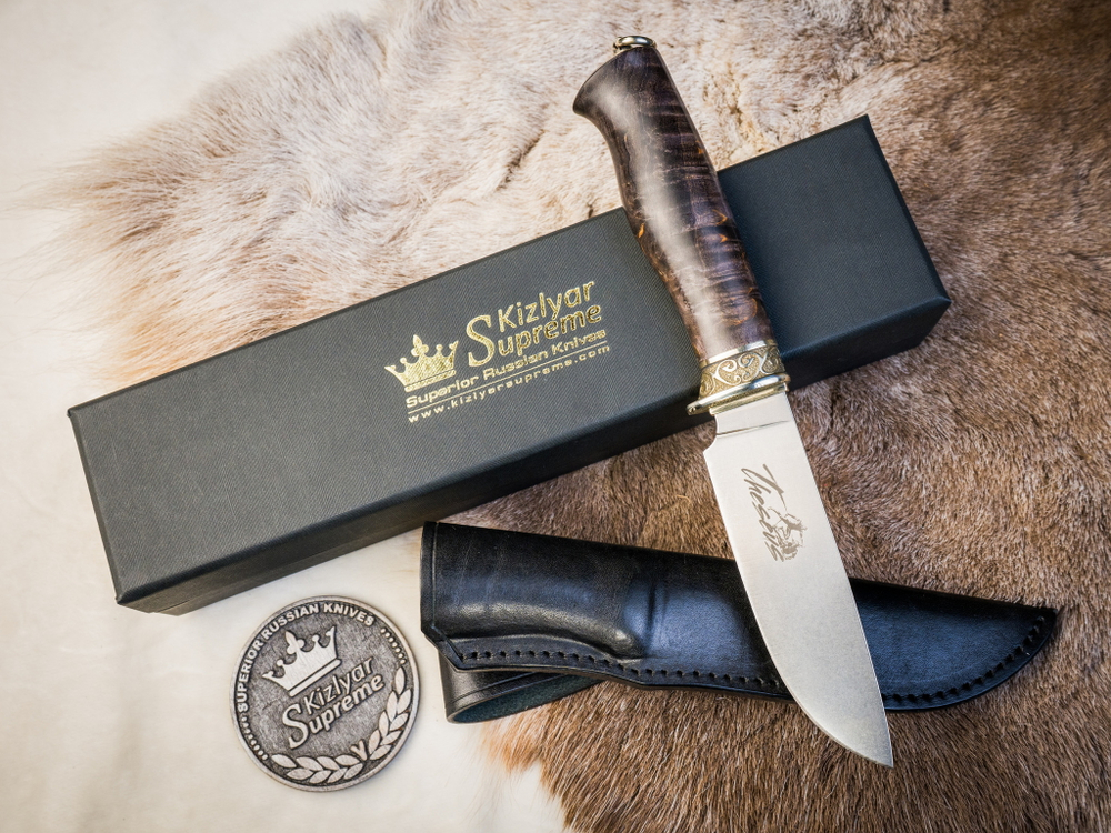 Охотничий нож Theseus M390 Satin темная рукоять
