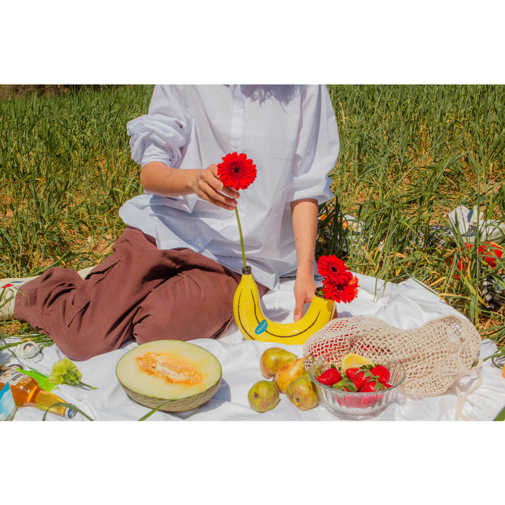 Ваза для цветов banana, 19 см, желтая