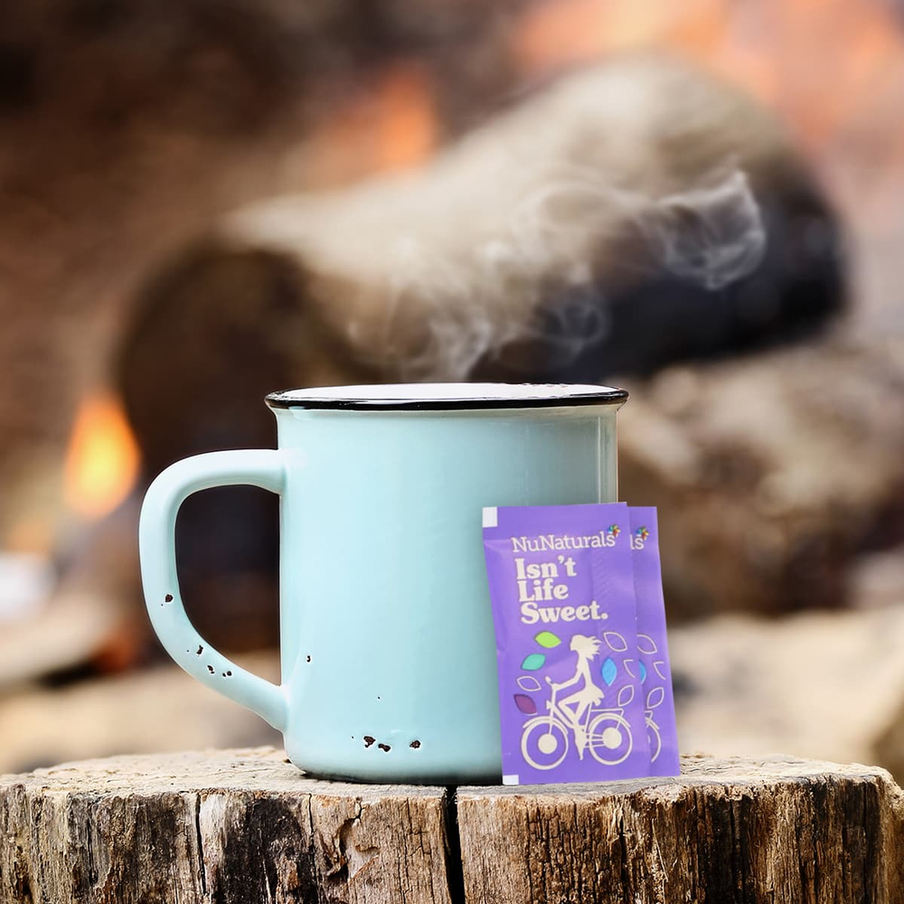 NuNaturals, NuStevia, белый порошок стевии, 100 пакетиков, 100 г (3,5 унции)