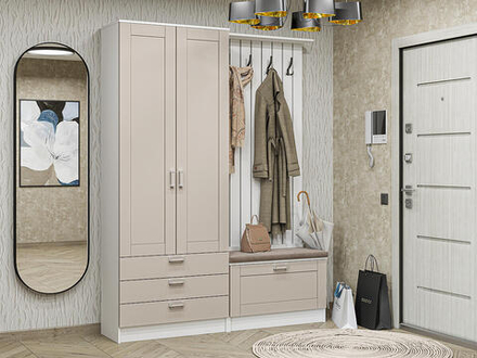 Прихожая Стиль-03 Cream Silk Белый