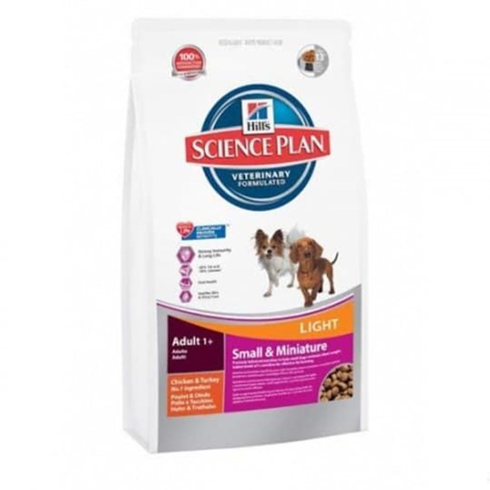 Hill's SP 300г Light корм для собак мелких и миниатюрных пород, склонных к набору веса с курицей