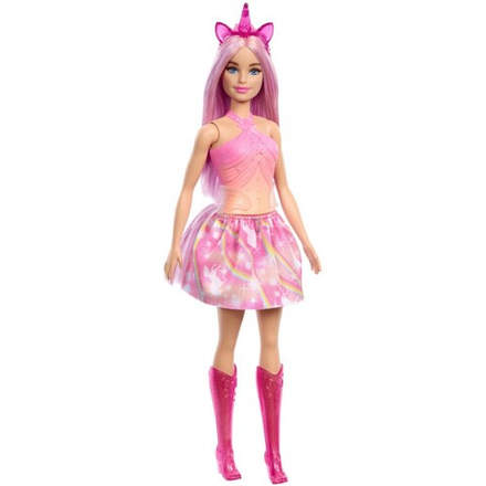 Barbie Fashionistas - Кукла Barbie Единорог в розовом наряде HRR13 / артикул   HRR12 HRR13  / GTIN 194735183623