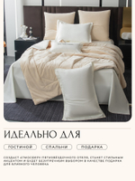 КПБ на резинке Сатин Velvet Premium с Одеялом VPR007, Евро, 4 наволочки, простынь 180*200*25