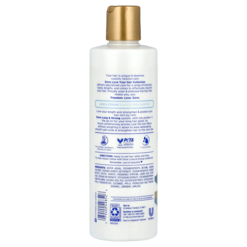 Dove, Love Your Lasting Length, шампунь без сульфатов, 400 мл (13,5 жидк. унц.)