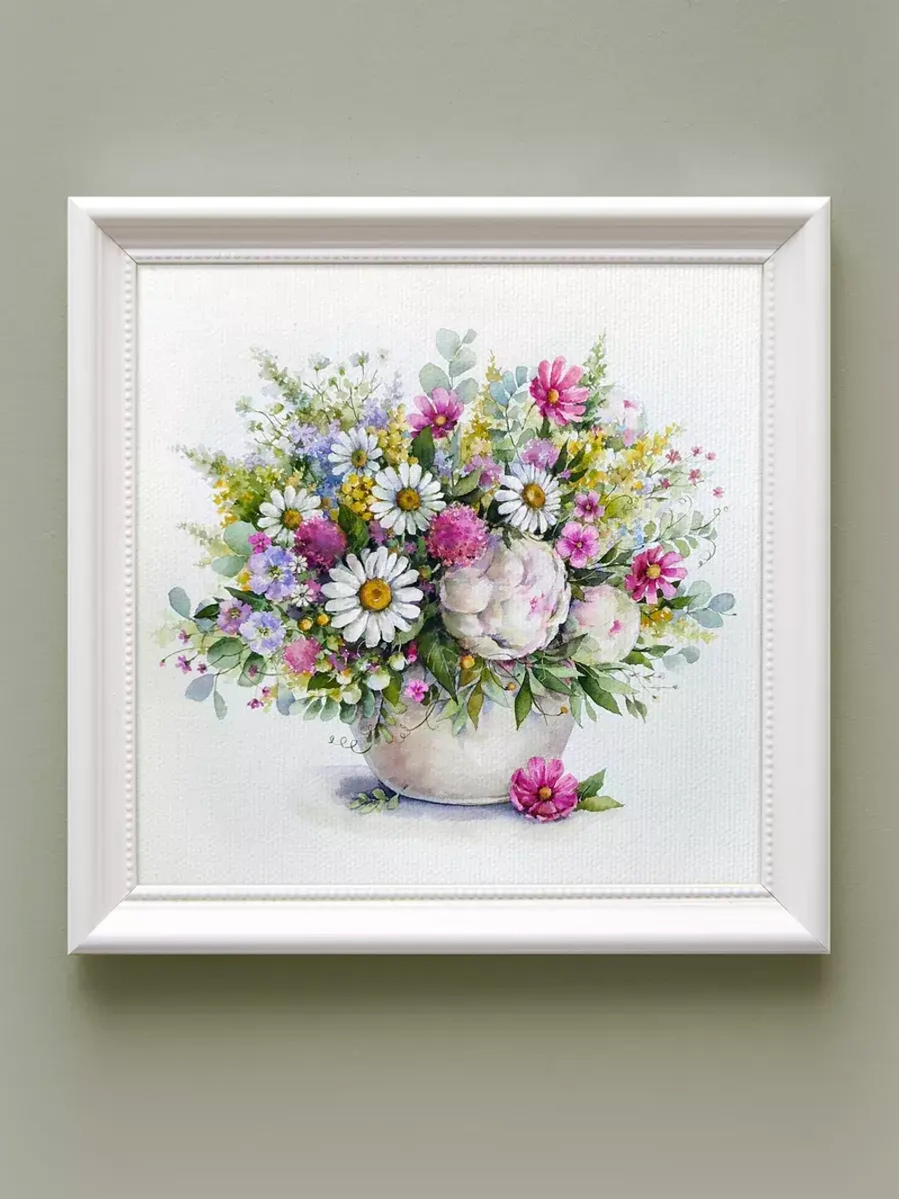 Картины на стену интерьерные на холсте 4 шт, 23*23 см