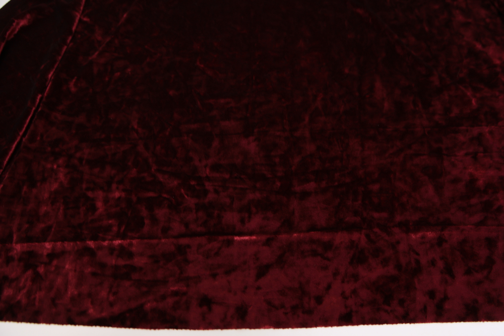 Бархат стрейч мрамор бордовый