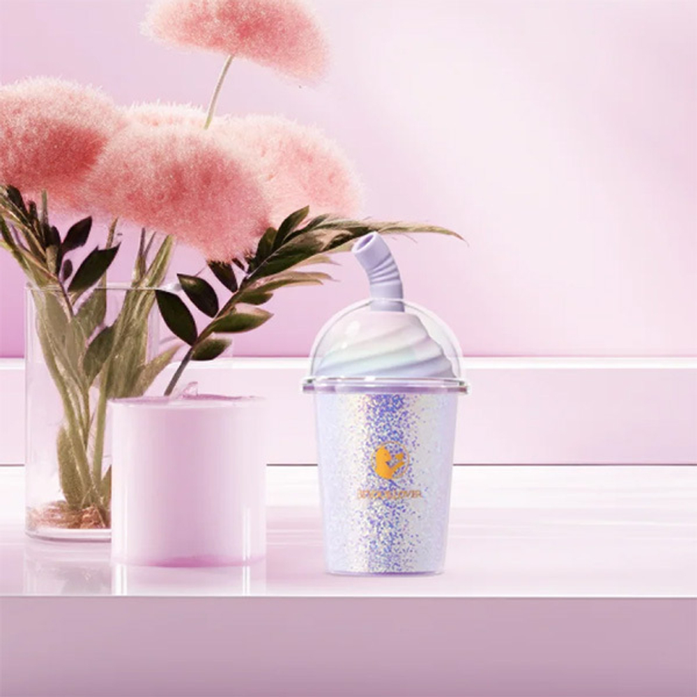 Портативный вакуумный клиторальный стимулятор 9,2см с подогревом BeYourLover Joy Cup Diamond Version BX288A-S