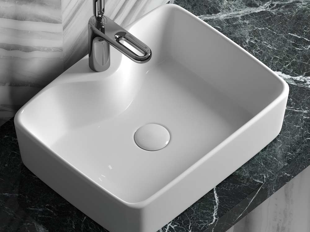 Умывальник чаша накладная прямоугольная Element 480x370x130мм