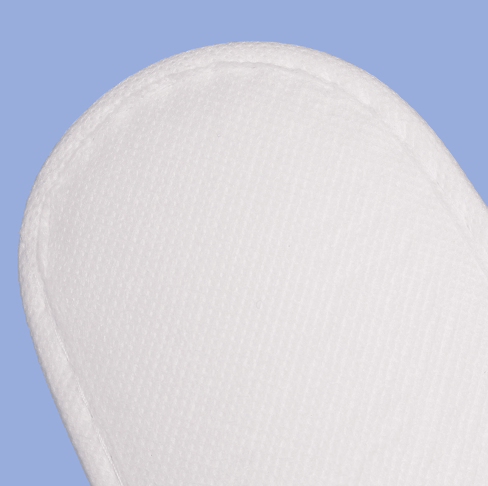 Тапки спанбонд бизнес, закрытый мыс (100 пар), одноразовые, белые, 3 мм подошва