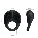 Вибрирующее эрекционное кольцо 2,5см с щетинками Pretty Love BI-210141