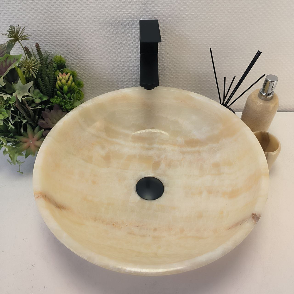 Раковина из оникса Bowl Yellow TinLip BO-62941 45*45*15 41