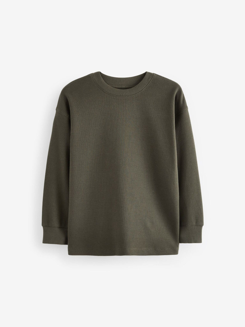 Лонгслив для мальчика Next 683-137, 3 шт., Белый, Хаки, Серый