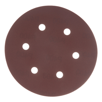 Круг абразивный на ворсовой подложке под "липучку", перфорированный, P 400, 150 мм, 5 шт Matrix