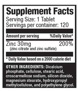 Ultimate Nutrition Zinc 30 mg 150 Tablets , Цинк